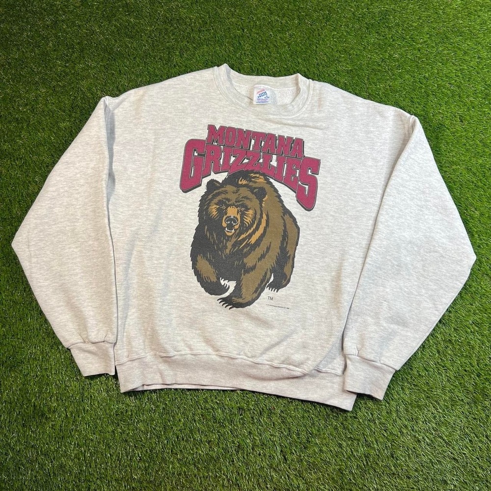 Vintage 1996 Montana Grizzlies Jerzees Super Sweats Crewneck XL Made USA NCAA